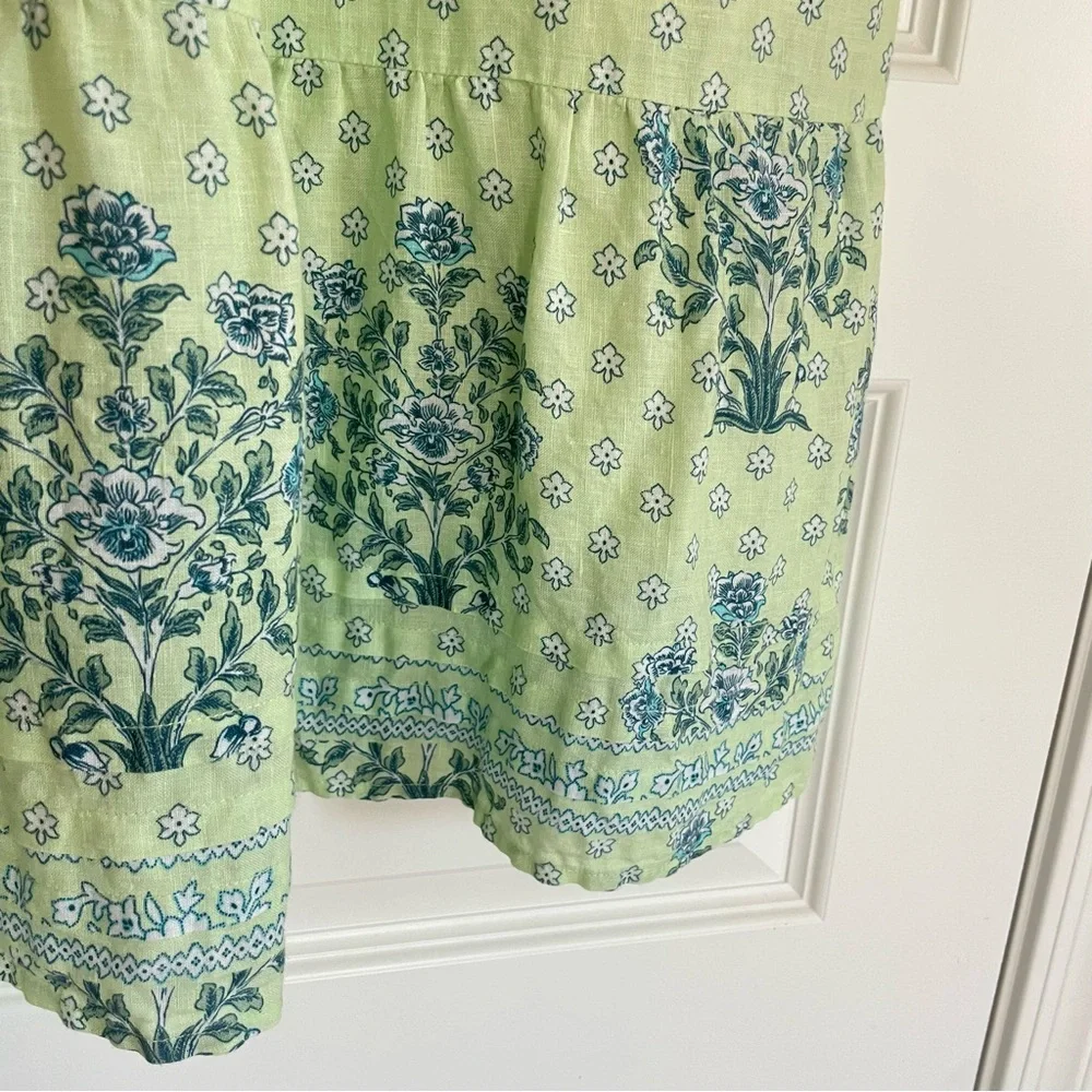 Roller Rabbit Cotton Midi Floral Smocked Waist Tank Dress - Picture 6 of 10